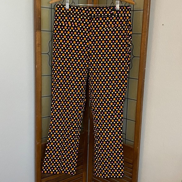Anthropologies Kick Flare Trouser Pants Starburst Pattern Size 10 - Picture 3 of 14